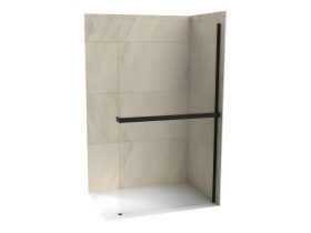   Walk-in zuhanyfal COPEN MONTE SUPERIORE 1200x2000 mm víztiszta üveg, 8 mm, matt fekete