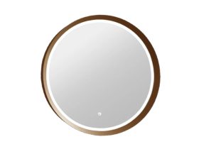   Tükör COPEN 600 mm átmérőjű, LED világítás, arany színű alumínium keret (56,5 mm)