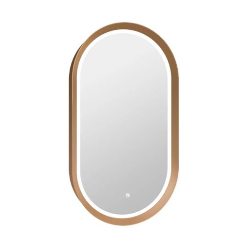 Tükör COPEN 500x900 mm, LED világítás, arany színű alumínium keret (56,5 mm)