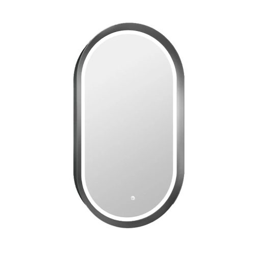 Tükör COPEN 500x900 mm, LED világítás, gunmetal színű alumínium keret (56,5 mm)