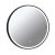 Tükör COPEN 600 mm átmérőjű, LED világítás, matt fekete alumínium keret (20 mm)