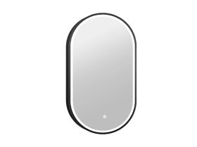   Tükör COPEN 500x900 mm, LED világítás, matt fekete alumínium keret (40,6 mm)