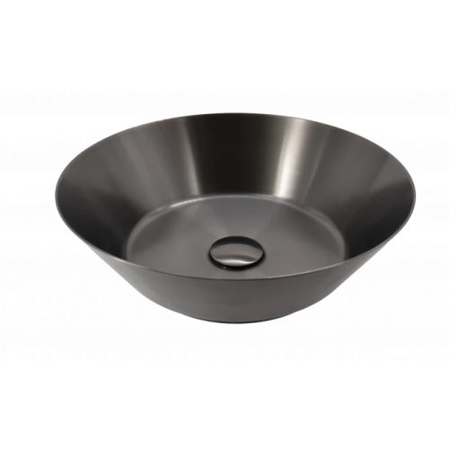 Felső beépítésű fém mosdó COPEN, 400x125 mm, gunmetal