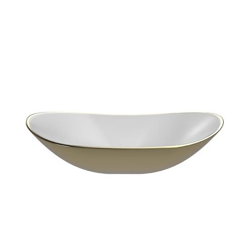 Felső beépítésű mosdó COPEN, 615x360x155 mm, arany-fehér