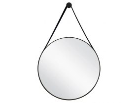 MINOTTI fi 70 LED tükör bőrszíjas alu kerettel