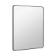MINOTTI 600x800 mm matt fekete alu tükör 20 mm kerettel