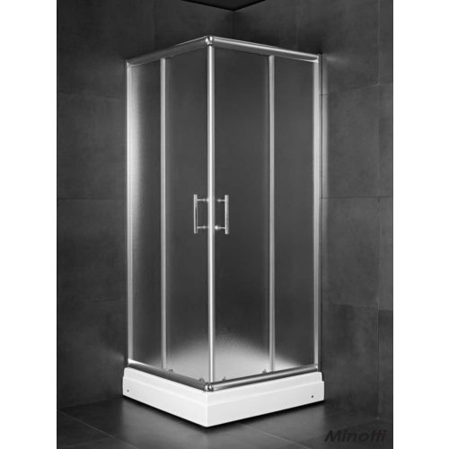 Zuhanykabin négyzet  MINOTTI 80x80x185 JA 5180 matt üveg