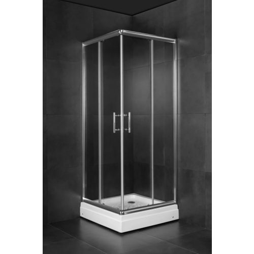 Zuhanykabin négyzet MINOTTI 80x80x185 JA 5182 átlátszó üveg