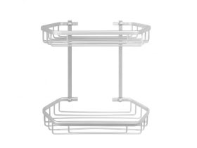 MINOTTI dupla sarokpolc 360x170x330 drótozott alumínium