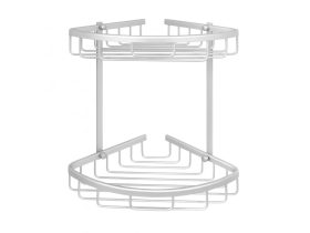 MINOTTI dupla sarokpolc 220x220x360 drótozott alumínium