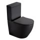 PERLA rimless monoblokk matt fekete soft close duroplast WC ülőkével, vario