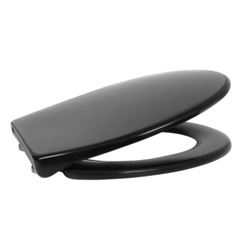 MINOTTI fekete duroplast soft close WC ülőke, levehető