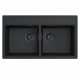 MILO METRO gránit duplamedencés mosogató 76x44 Lava stone, szifonnal