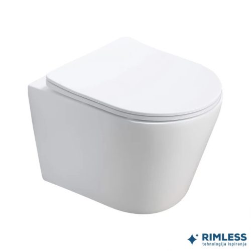 PURE függesztett WC csésze, rimless, duroplast soft close ülőkével