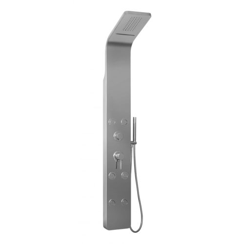 MINOTTI masszázs zuhanypanel fényes inox vízeséssel
