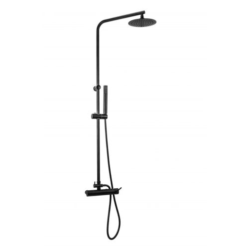 MINOTTI TUBO fekete zuhanycsaptelep felszálló zuhannyal, fejzuhany 250x250