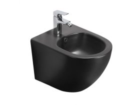 PERLA fali bidé, matt fekete