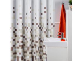 MINOTTI zuhanyfüggöny 2000x1800 mm, barna mozaik