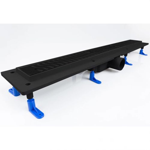 STYRON fekete inox zuhanyfolyóka 70 cm