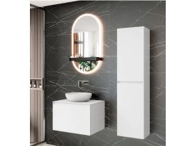   LINEART TISA 600 fehér mosdószekrény fehér pultra, mosdó nélkül